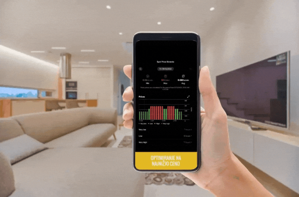 Domača polnilna postaja se enostavno upravlja preko mobilnega telefona.